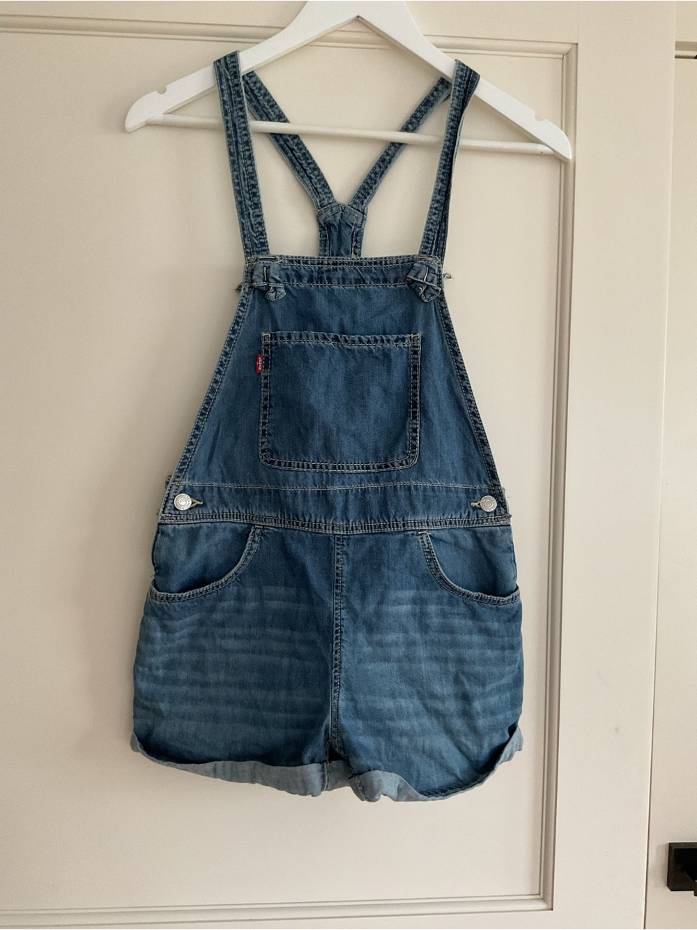 Levi's Blue Denim Short Overalls for Kids size 16 ( runs small more like 12/14yr